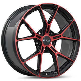 RTX | RS01 18x8.0 ET38 - Noir lustré machiné rouge