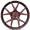 RTX | RS01 18x8.0 ET38 - Noir lustré machiné rouge
