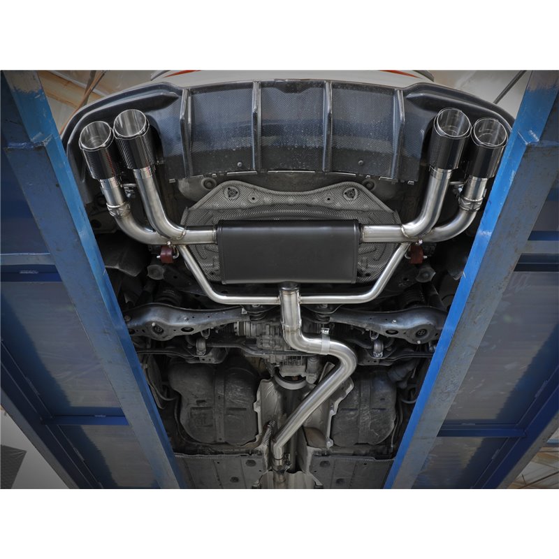 aFe Power | MACH Force-Xp 3 IN to 2-1/2 IN Stainless Steel Cat-Back Exhaust System Black - S3 2.0T 2015-2020 aFe POWER Cat-Ba...