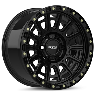 RTX | Striker 17x8.5 ET10 - Gloss Black with Milled Rivets