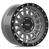 RTX | Striker 17x8.5 ET10 - Gris foncé mat avec rebord noir et rivets fraisé