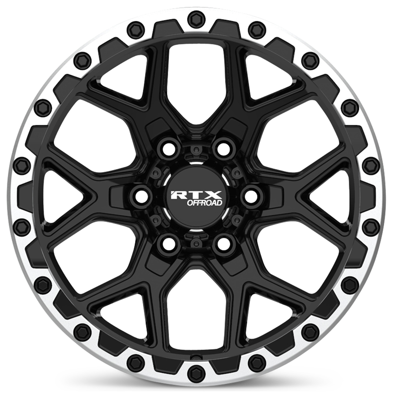 RTX | Storm 17x8.5 ET20 - Gloss Black Milled with Machined Lip