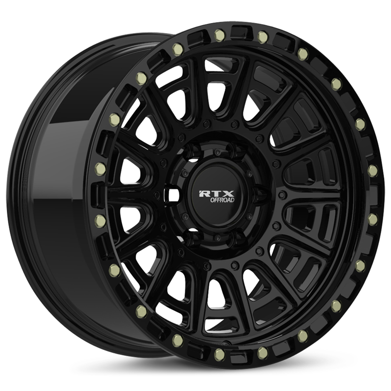RTX | Striker 20x9.0 ET10 - Gloss Black with Milled Rivets