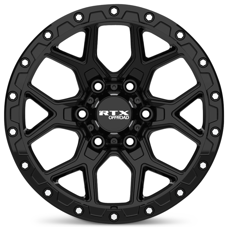 RTX | Storm 20x9.0 ET20 - Gloss Black with Milled Rivets RTX Custom Wheels