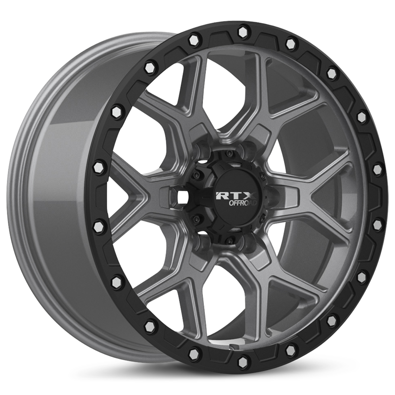 RTX | Storm 20x9.0 ET20 - Matte Gunmetal with Black Lip and Milled Rivets