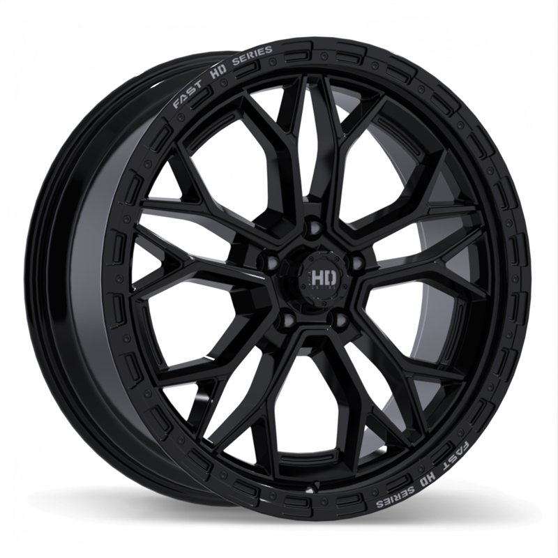 Fast HD | Muramasa 22x9.0 ET30 - Gloss Black with Grey Milling