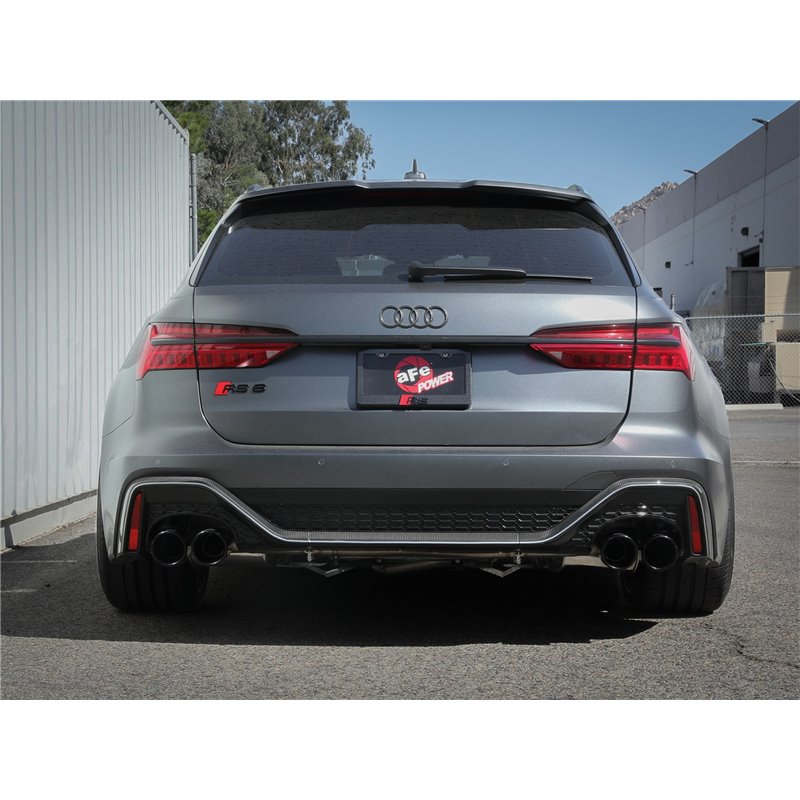 aFe Power | MACH Force-Xp 3 IN to 2-1/2 IN Stainless Steel Cat-Back Exhaust System Black - RS6 Avant 4.0T 2021-2023 aFe POWER...