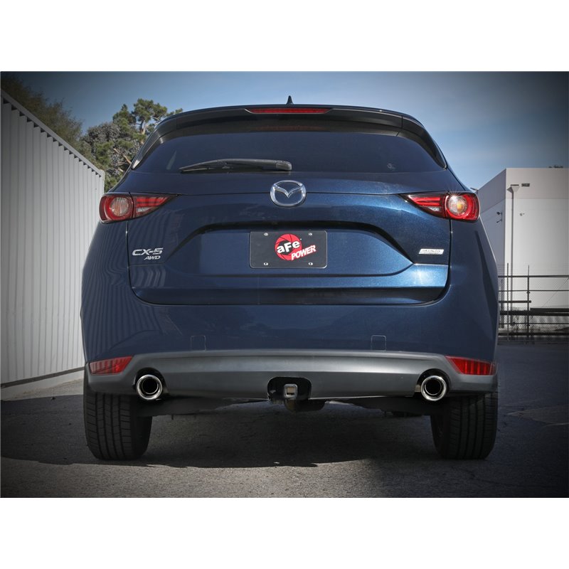 aFe Power | Takeda 2-1/2 IN 304 Stainless Steel Axle-Back Exhaust System w/Polished Tip - CX-5 2.5L 2017-2023 aFe POWER Axle-...