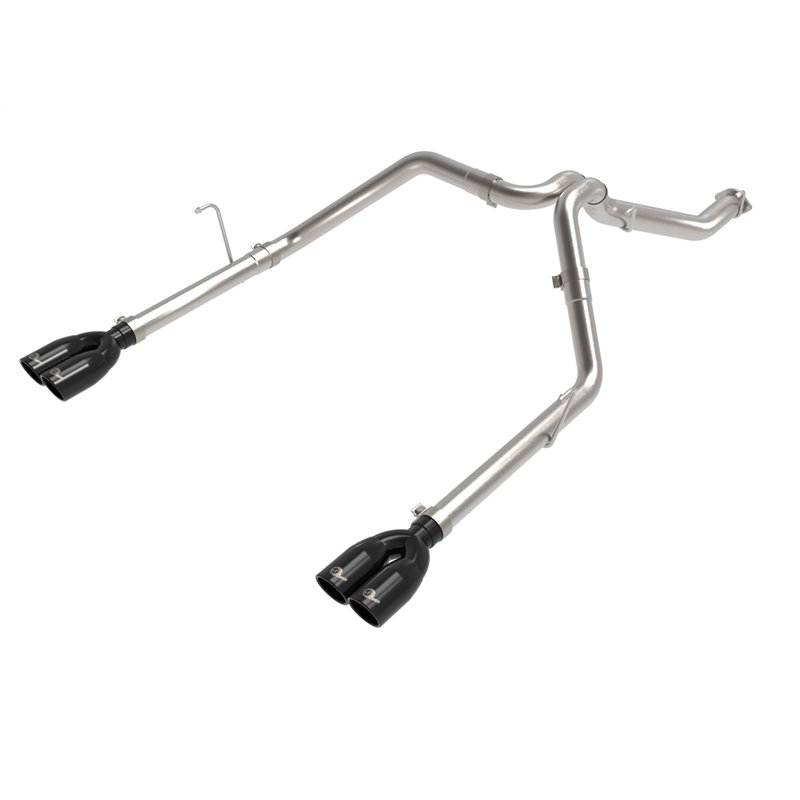 aFe Power | Vulcan Series 3 IN to 2-1/2 IN Stainless Steel Cat-Back Exhaust System Black - Gladiator 3.0L 2021-2023 aFe POWER...