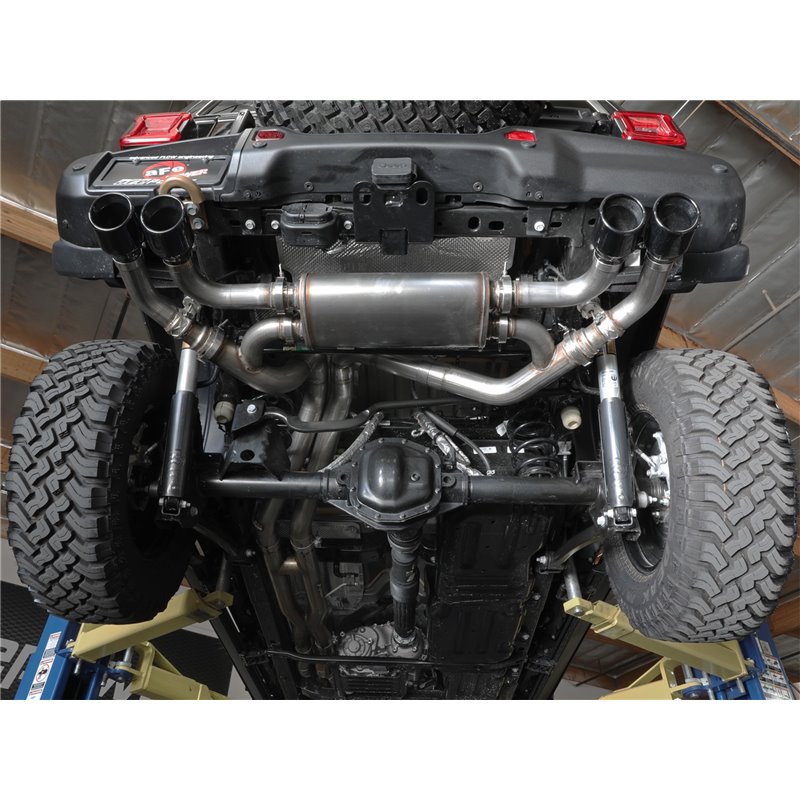 aFe Power | Vulcan Series 2-1/2in / 3in SS Cat-Back w/Polished Tip - Wrangler (JL) Unlimited Rubicon 392 6.4L 2021-2022