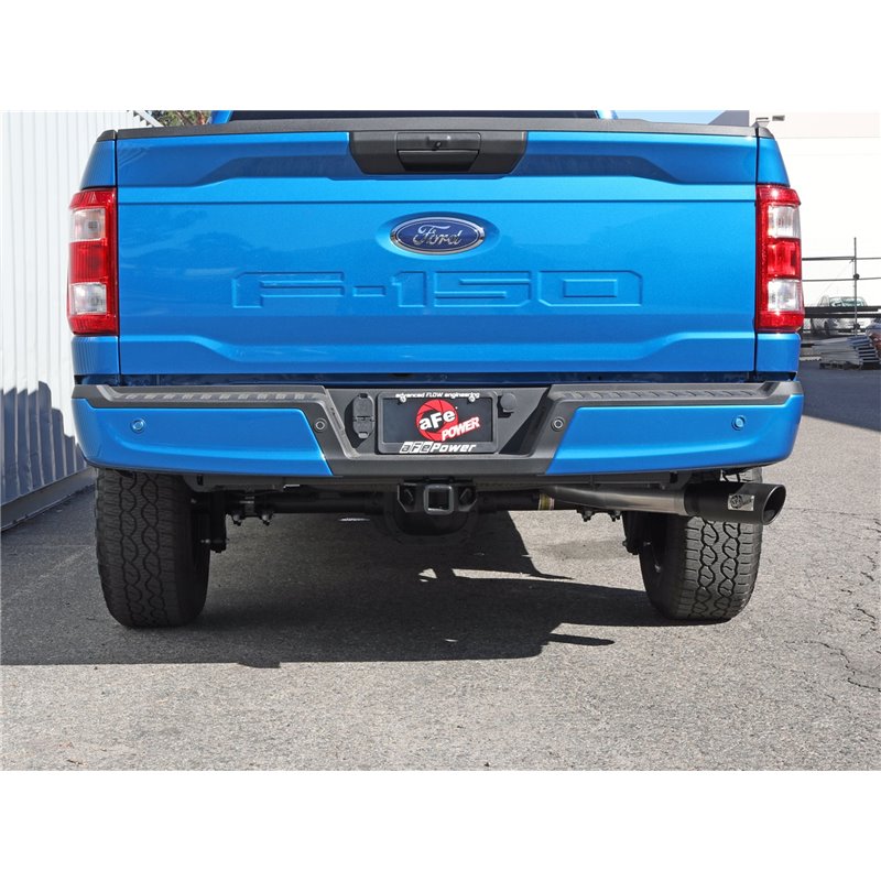 aFe Power | Apollo GT Series 3 IN to 3-1/2 IN 409 SS Cat-Back Exhaust System w/Black Tip - F-150 2.7T / 3.5T 2021-2023 aFe PO...