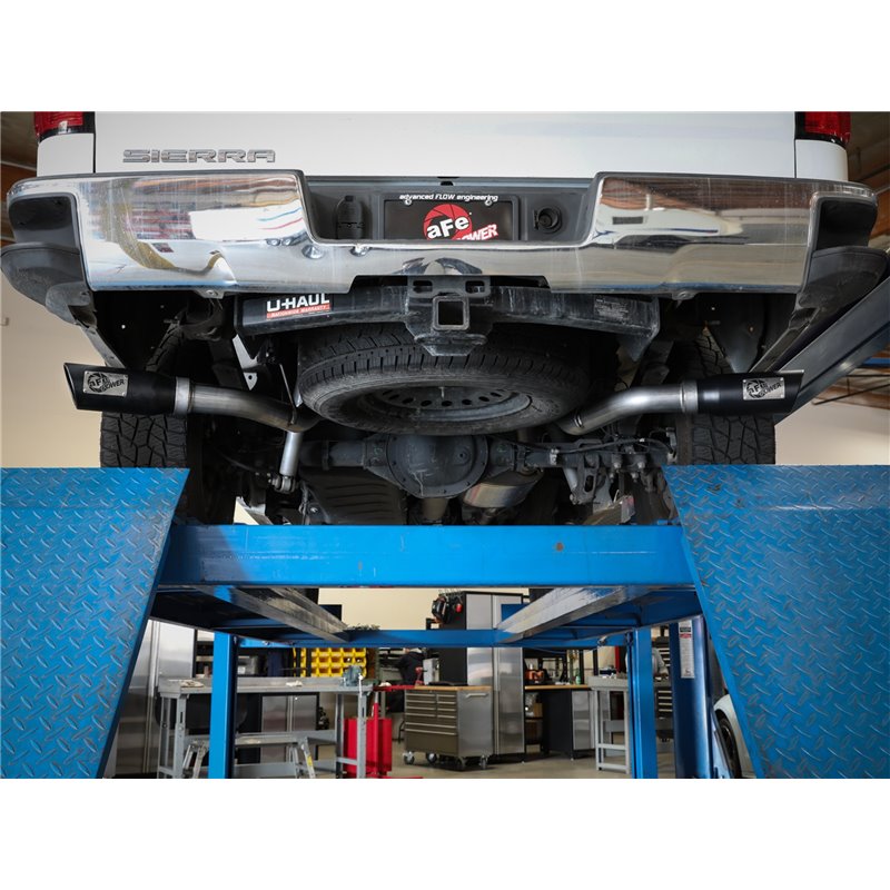 aFe Power | Apollo GT Series 3 IN Cat-Back Exhaust System w/Dual Rear-Side Exit Polish Tips - Silverado / Sierra 1500 2009-20...