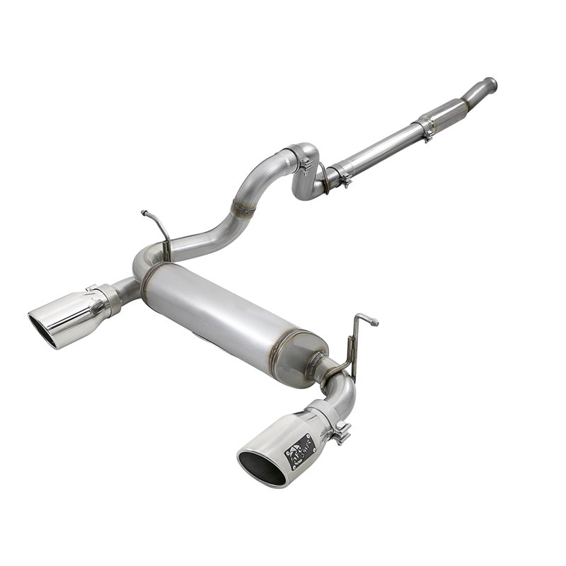 aFe Power | Rebel Series 3in / 2-1/2in 409 SS Cat-Back w/Polish Tip - Wrangler (JL) Unlimited 2.0T 2018-2021