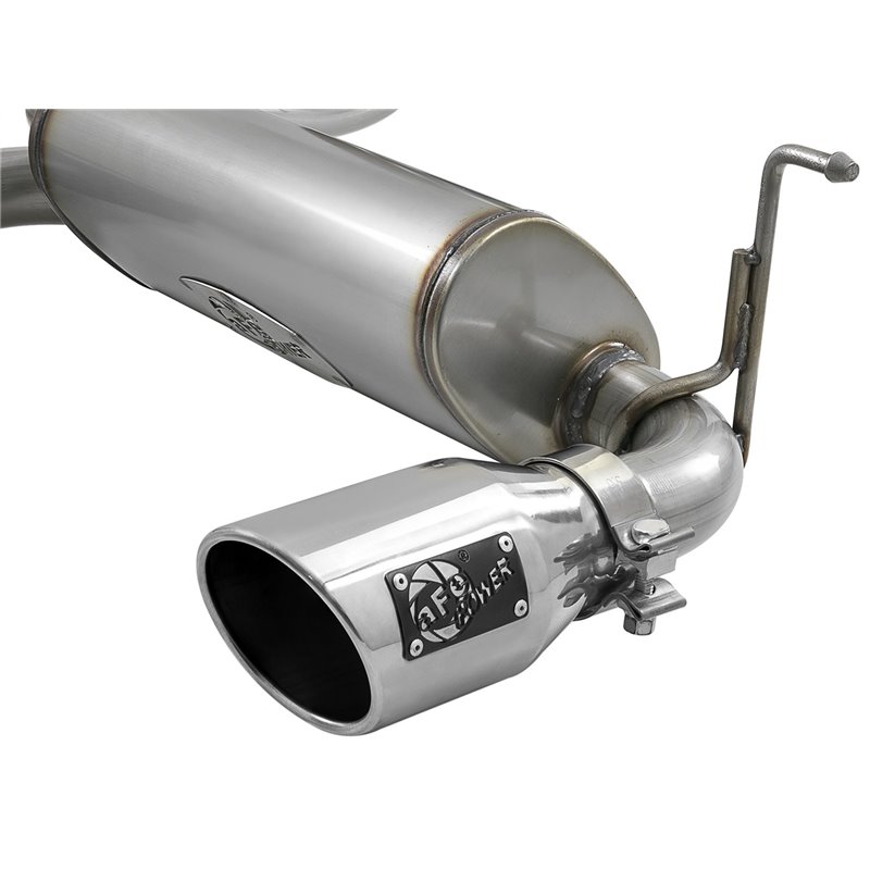 aFe Power | Rebel Series 3 IN to 2-1/2 IN 409 Stainless Steel Cat-Back Exhaust w/Polish Tip - Wrangler (4xe) / Wrangler (JL) ...