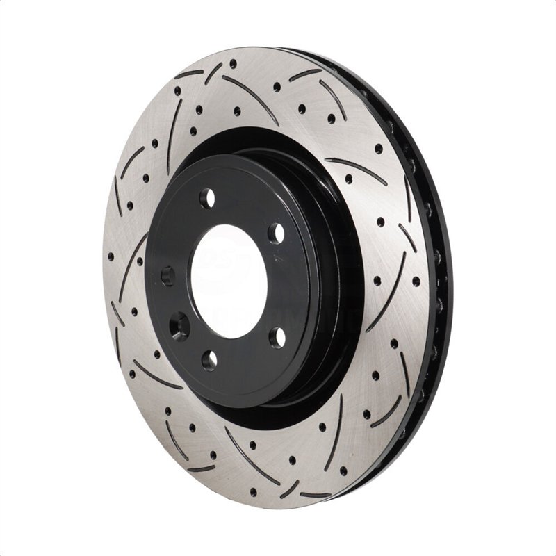 DS-One | Coated Slotted & Drilled Disc Brake Rotor - Rear - Discovery / Range Rover / Range Rover Sport 2018-2024