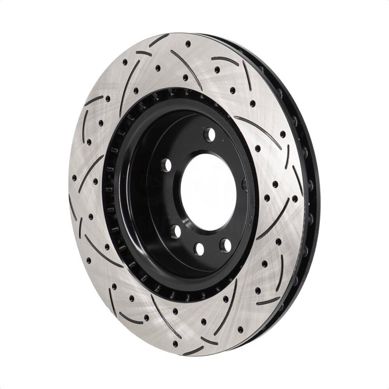 DS-One | Coated Slotted & Drilled Disc Brake Rotor - Rear - Discovery / Range Rover / Range Rover Sport 2018-2024