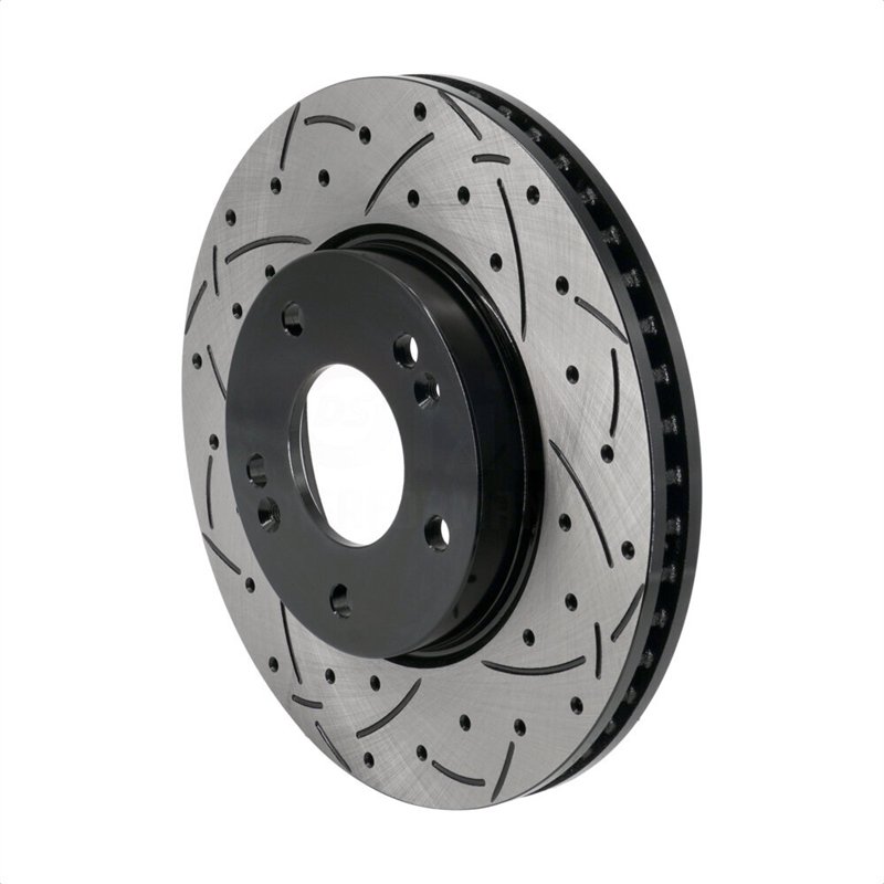 DS-One | Coated Slotted & Drilled Disc Brake Rotor - Front - Elantra 2021-2023