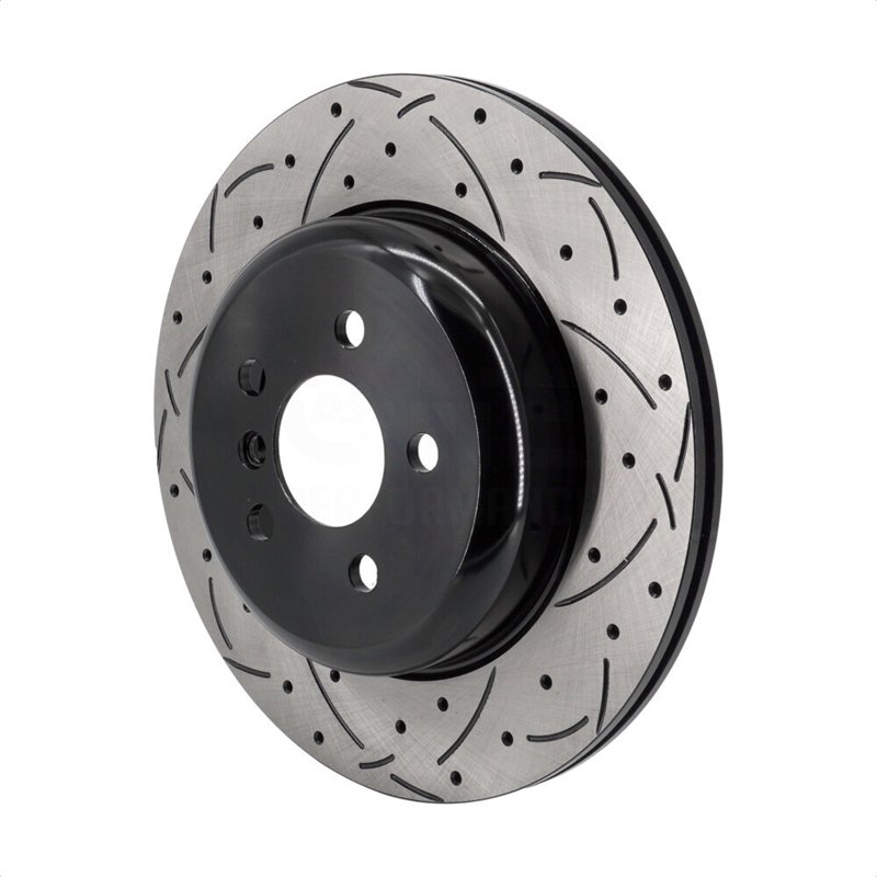 DS-One | Coated Slotted & Drilled Disc Brake Rotor - Rear Left - BMW / Toyota 2017-2023