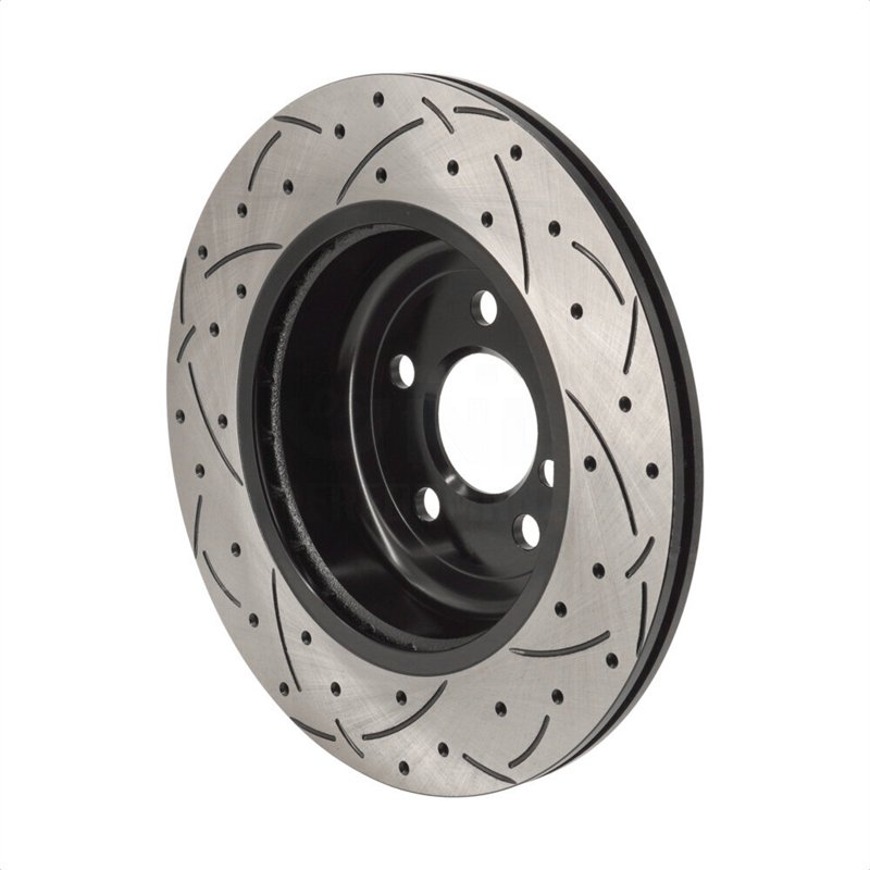 DS-One | Coated Slotted & Drilled Disc Brake Rotor - Rear Left - BMW / Toyota 2017-2023