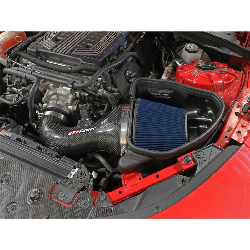 aFe Power | Track Series Stage-2 Carbon Fiber Intake System w/Pro 5R Media - Camaro ZL1 6.2L 2017-2023 aFe POWER Entrées Air