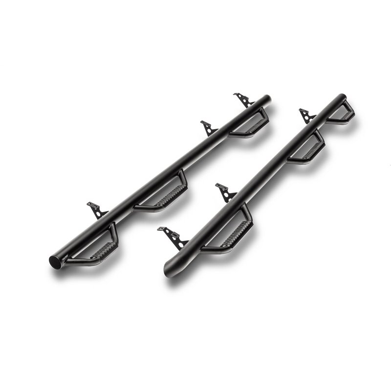 N-FAB | Nerf Step - W2W w/Bed Acs (3Stps)-02-08Ram1500/02-09 2500/3500 6'4"Quad-TXBlk - Ram 1500 / 2500 / 3500 2002-2009