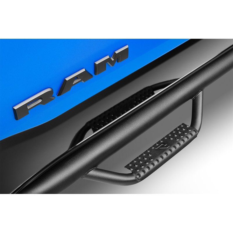 N-FAB | Nerf Step - W2W w/Bed Acs (3Stps)-02-08Ram1500/02-09 2500/3500 6'4"Quad-TXBlk - Ram 1500 / 2500 / 3500 2002-2009