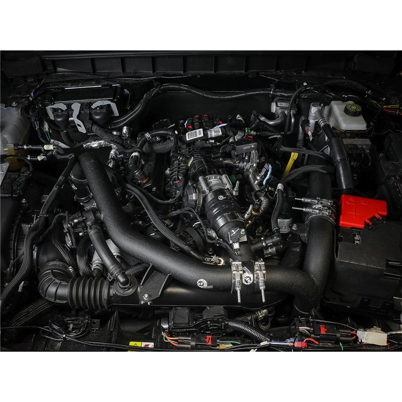 aFe Power | BladeRunner 2-1/4 IN/2-1/2 IN Aluminum Hot Charge Pipe Black - Bronco 2.7T 2021-2023 aFe POWER Turbocharger Pipes...