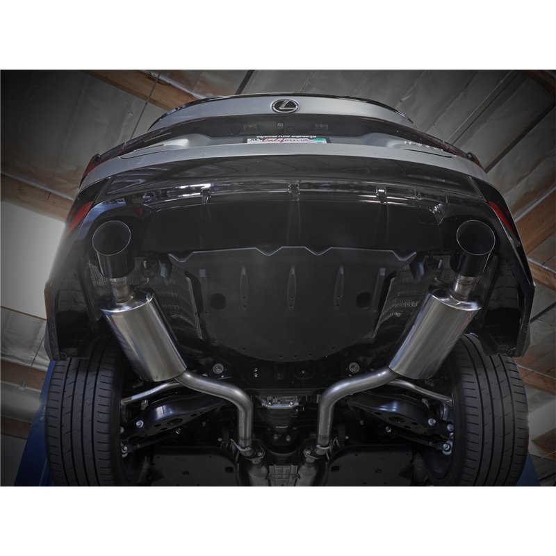 aFe Power | Takeda 2-1/2 IN 304 Stainless Steel Axle-Back Exhaust System w/Black Tip - IS200t / IS250 / IS300 / IS350 2014-20...