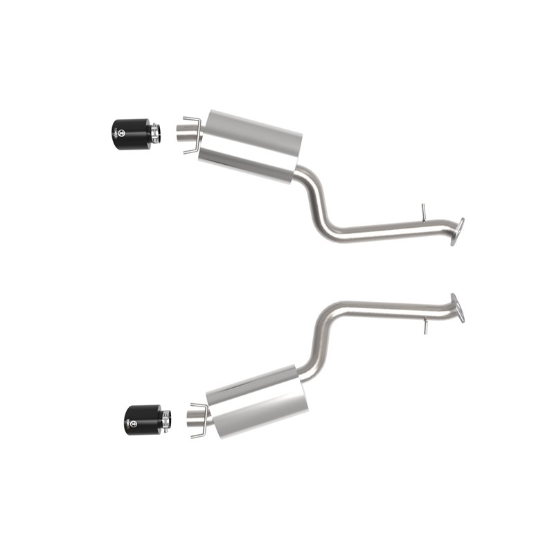 aFe Power | Takeda 2-1/2 IN 304 Stainless Steel Axle-Back Exhaust System w/Black Tip - IS200t / IS250 / IS300 / IS350 2014-20...