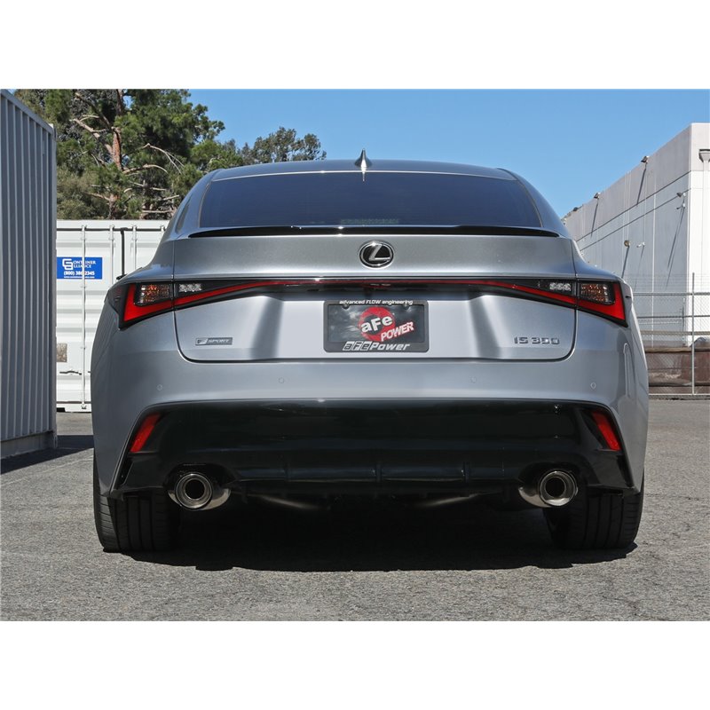 aFe Power | Takeda 2-1/2 IN 304 Stainless Steel Axle-Back Exhaust System w/Carbon Fiber - IS200t / IS250 / IS300 / IS350 2014...