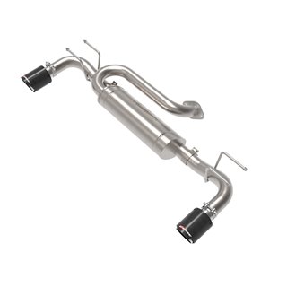 aFe Power | Takeda 3 IN to 2-1/2 IN 304 Stainless Steel Axle-Back Exhaust Carbon Fiber Tip - 3 2.5L 2019-2023 aFe POWER Axle-...