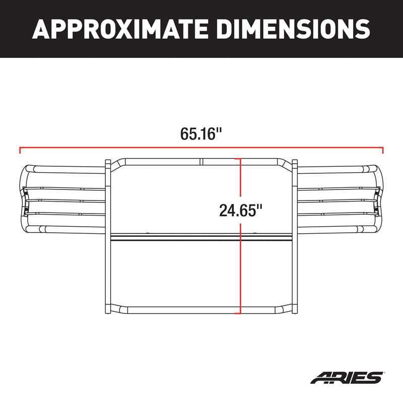 ARIES | Black Steel Grille Guard - Cherokee 1984-2001