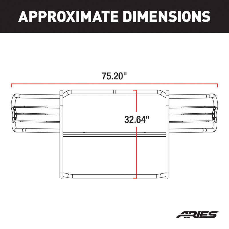 ARIES | Black Steel Grille Guard - 4Runner 2.7L / 4.0L 2010-2018