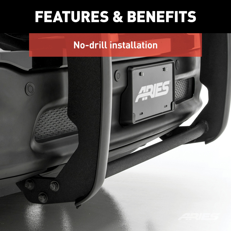 ARIES | Black Steel Grille Guard - Blazer 4.2L / 4.3L 2000-2004
