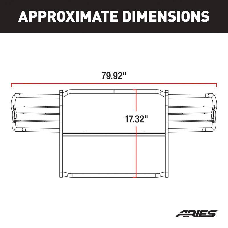 ARIES | Black Steel Grille Guard - H2 6.0L / 6.2L 2003-2009