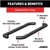 ARIES | 3" Round Black Steel Side Bars - Tacoma 2.7L / 3.5L / 4.0L 2005-2022 ARIES Step Bars