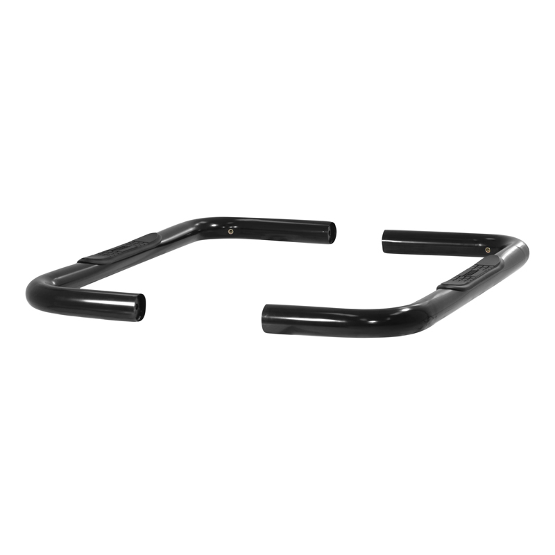 ARIES | 3" Round Black Steel Side Bars ARIES Step Bars