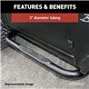 ARIES | 3" Round Black Steel Side Bars - F-150 2009-2014