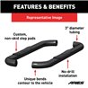 ARIES | 3" Round Black Steel Side Bars ARIES Step Bars