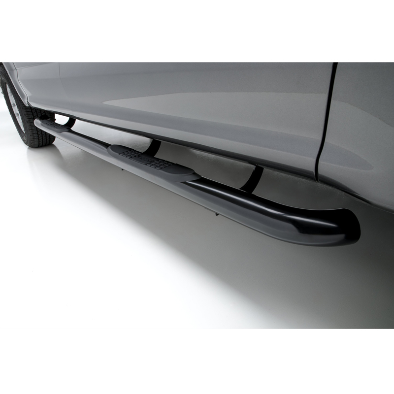 ARIES | 3" Round Black Stainless Side Bars - F-150 / Lightning / F-250 / F-350 2015-2023