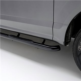 ARIES | 3" Round Black Stainless Side Bars - Chevrolet / GMC 2007-2019 ARIES Step Bars