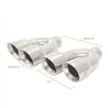 Mishimoto | Mishimoto Dual-Y Exhaust Tips, 2.5" Inlet, 3.5" Outlet