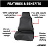 ARIES | Seat Defender 58" x 23" Removable Waterproof Black Bucket Seat Cover