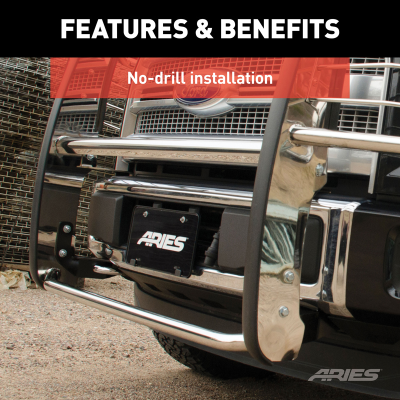 ARIES | Polished Stainless Grille Guard - Silverado 1500 / Limited 2019-2022