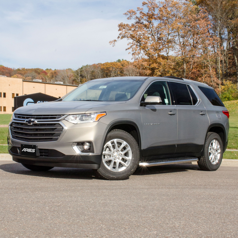 ARIES | AeroTread 5" x 76" Polished Stainless Running Boards - Traverse / Acadia / Acadia Limited 3.6L 2009-2017 ARIES Step Bars