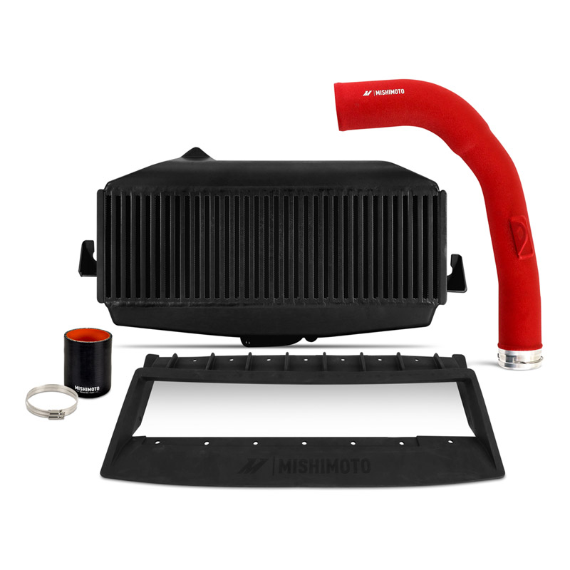 Mishimoto | Top-Mount Intercooler Kit, fits Subaru WRX 2022+, Black Intercooler, Red Pipe - WRX 2.4T 2022-2024