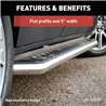 ARIES | AeroTread 5" x 70" Polished Stainless Running Boards - Rogue / Rogue Select / Rogue Sport 2.0L / 2.5L 2008-2020