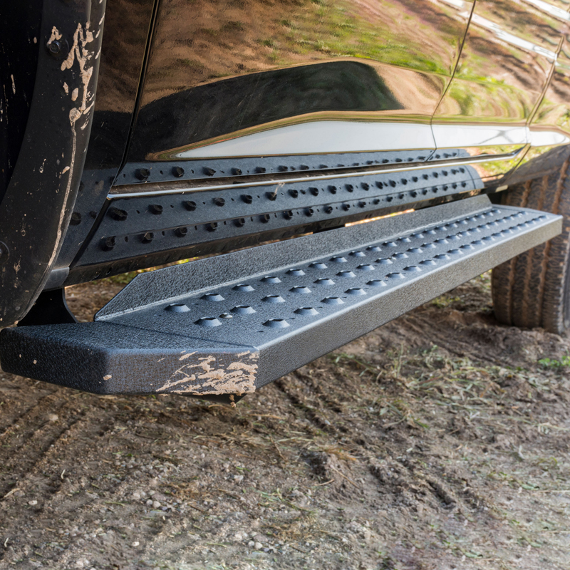 ARIES | RidgeStep 6-1/2" x 53" Black Steel Running Boards - F-150 2004-2014 ARIES Step Bars