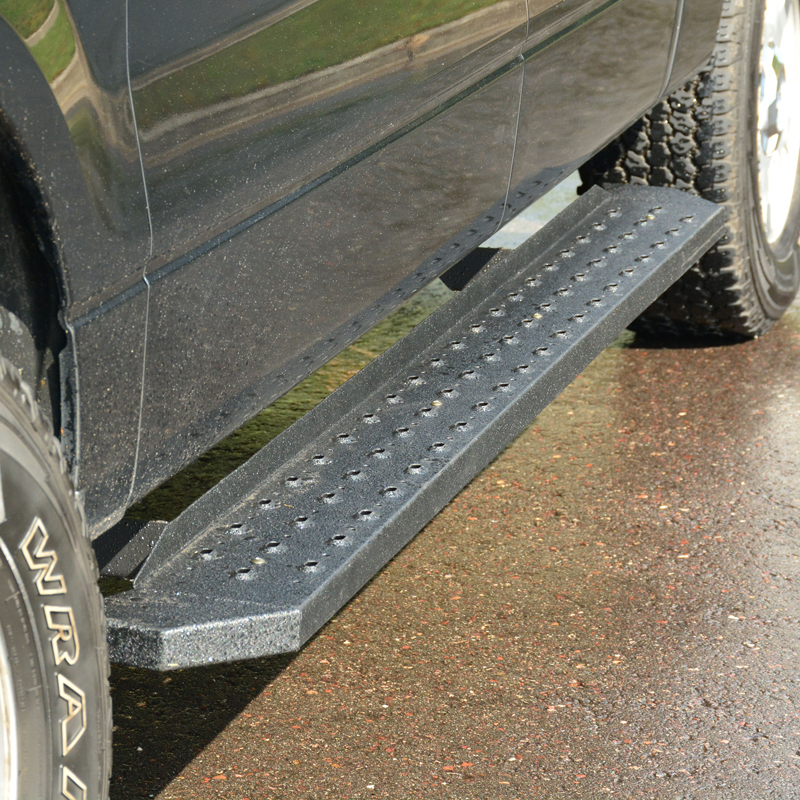 ARIES | RidgeStep 6-1/2" x 53" Black Steel Running Boards - F-150 2004-2014 ARIES Step Bars