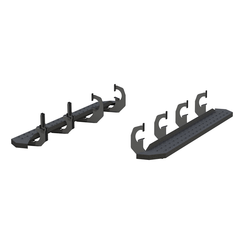 ARIES | RidgeStep 6-1/2" x 75" Black Steel Running Boards - Silverado / Sierra 2500 HD / 3500 HD 6.6L 2007-2019 ARIES Step Bars